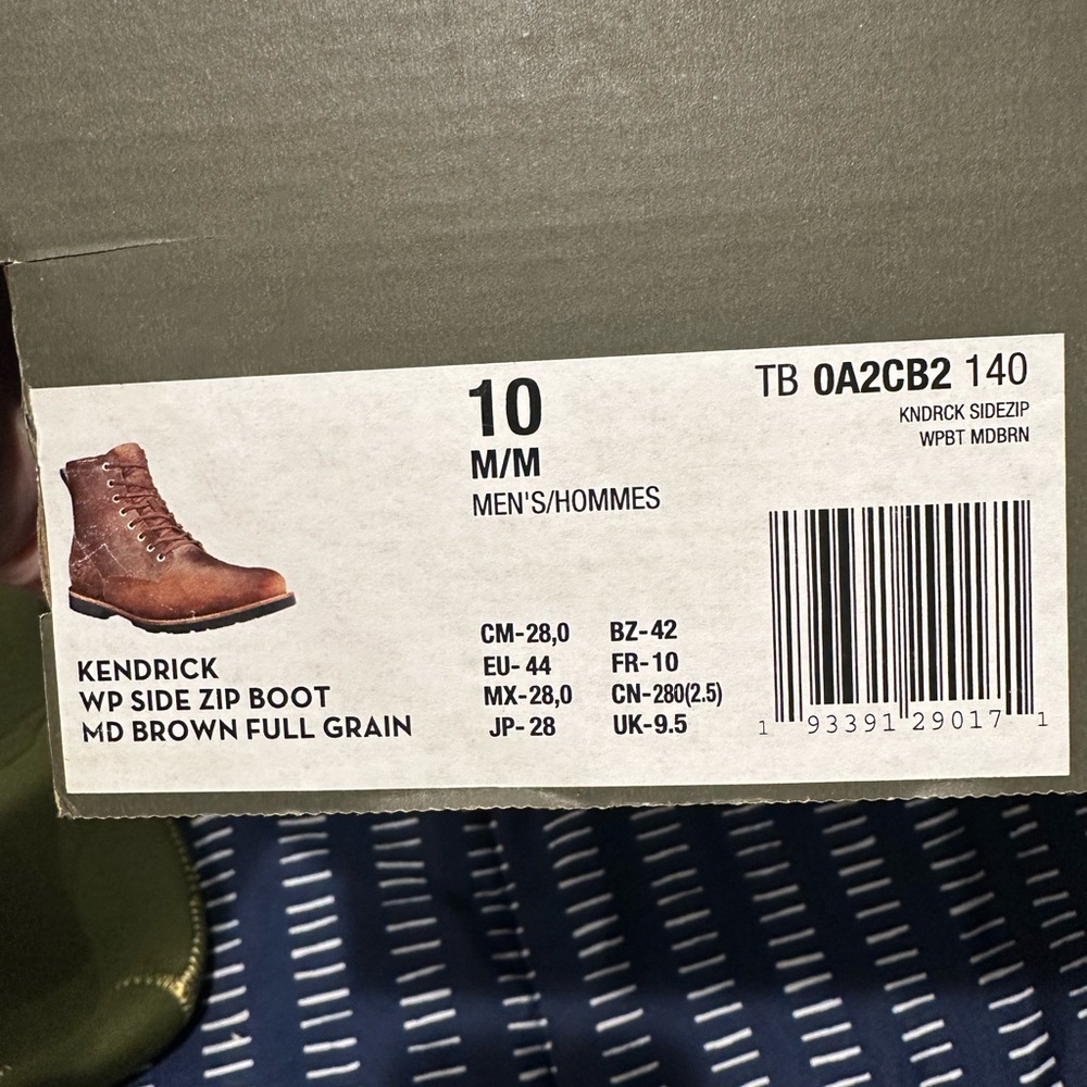 Timberland Men's Kendrick Rich Brown Leather Boots size 10- brand new never worn - Picture 9 of 9